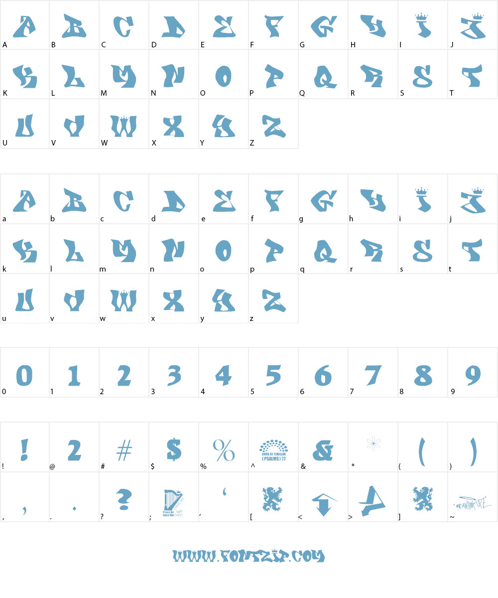 KING DAVID Font Character